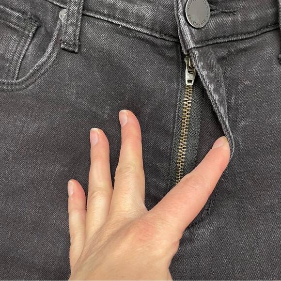 Articles of Society Black Acid Wash Dylan Slim Jeans Womens 31 Denim Zip Fly - Picture 6 of 11